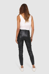 Lost In Lunar Lex Leatherette Pants Black