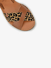 Popa Montezuma Sandal Leopard + Tan