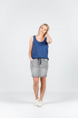 Home-Lee Denim Skirt Grey