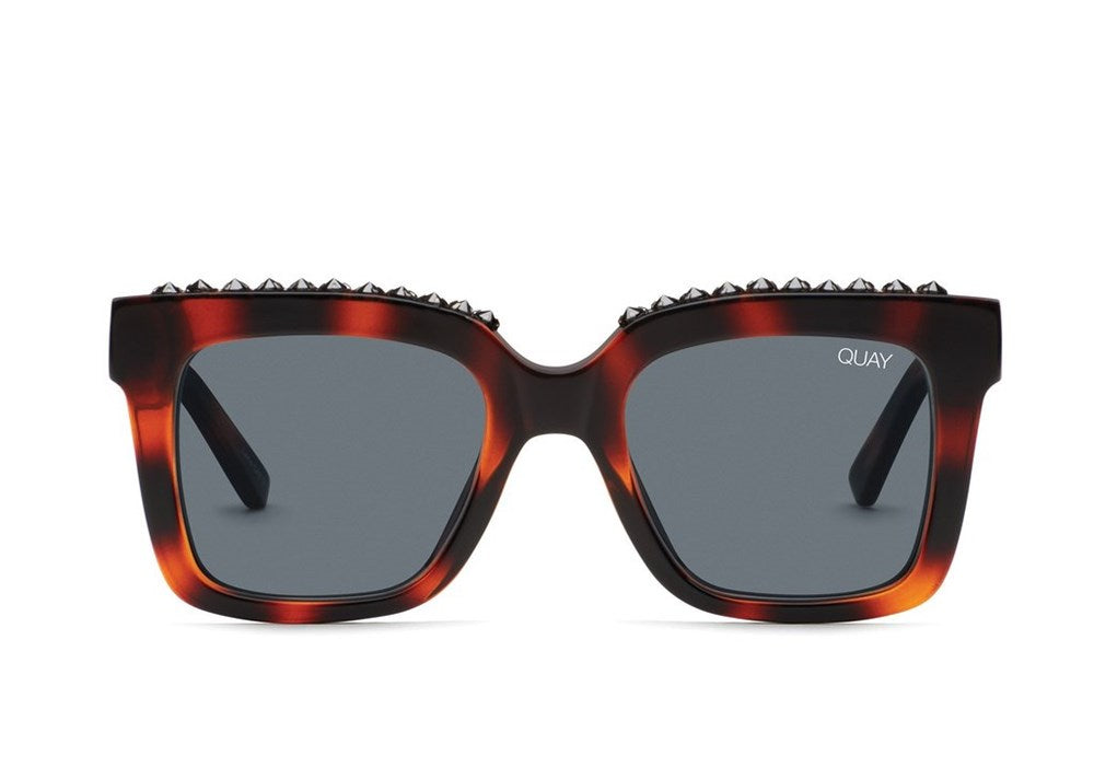 Quay Icy Sunglasses Tort Stud Smoke