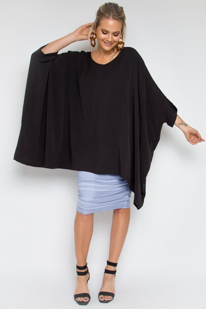 PQ Collection Essential Top S/S Black